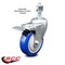 Service Caster 4 Inch Blue Polyurethane Swivel 12mm Stem Caster with Total Lock Brake SCC SCC-TSTTL20S414-PPUB-BLUE-M1215 - alternate 1